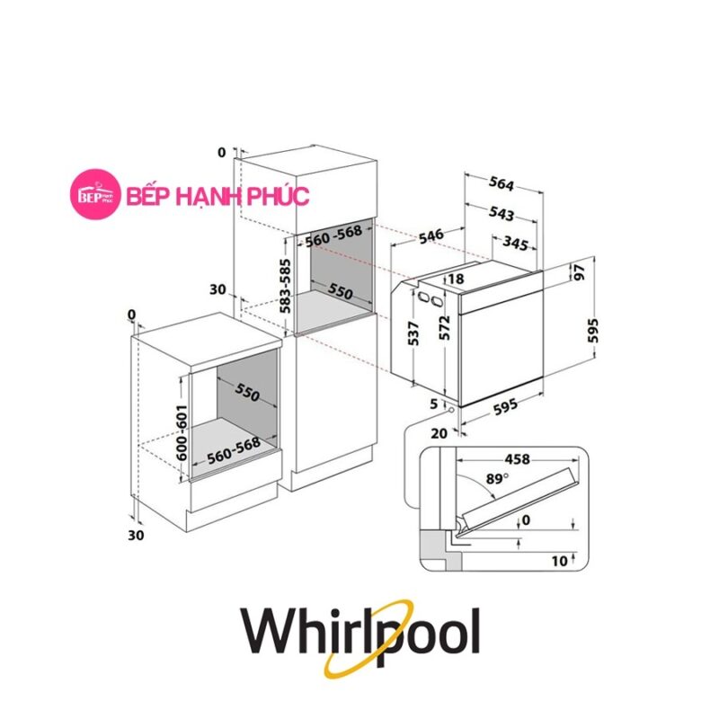 Lò nướng Whirlpool AKZ97891IXAUS - âm tủ 73 lít đa năng