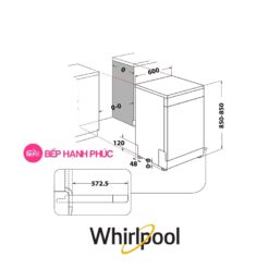 Máy rửa chén Whirlpool WFE 2B19 - độc lập 13 bộ