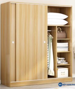 Tủ quần áo cửa kéo Melamine vân gỗ TQA-KD-22