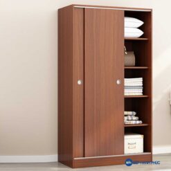 Tủ quần áo cửa kéo Melamine vân gỗ TQA-KD-22