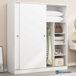 Tủ quần áo cửa kéo Melamine vân gỗ TQA-KD-22