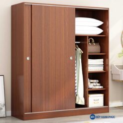 Tủ quần áo cửa kéo Melamine vân gỗ TQA-KD-22