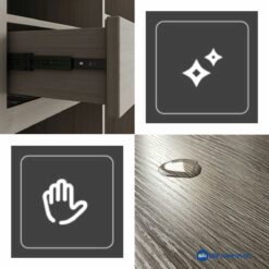 Tủ quần áo cửa kéo Melamine vân gỗ TQA-KD-23 11 Tủ quần áo cửa kéo Melamine vân gỗ TQA-KD-23